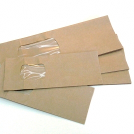 Sachets kraft à fenêtre