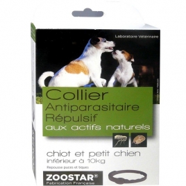 Collier antiparasitaire répulsif aux extraits de plantes